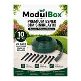 MODULBOX ESNEK PVC ÇİM AYIRICI, BAHÇE PEYZAJ DÜZENLEYİCİ, ( 10 METRE YEŞİL ) ÇİM SINIRLAYICI ESNEK PLASTİK ,TAŞ, TOPRAK AYRAÇ BARİYER PEYZAJ BORDÜRÜ
