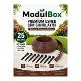 Modulbox Esnek Pvc Çim Ayırıcı, Bahçe Peyzaj Düzenleyici, ( 25 Metre Kahverengi ) Çim Sınırlayıcı Esnek Plastik ,taş, Toprak Ayraç Bariyer Peyzaj Bordürü