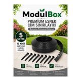 MODULBOX ESNEK PVC ÇİM AYIRICI, BAHÇE PEYZAJ DÜZENLEYİCİ, ( 5 METRE SİYAH ) ÇİM SINIRLAYICI ESNEK PLASTİK ,TAŞ, TOPRAK AYRAÇ BARİYER PEYZAJ BORDÜRÜ