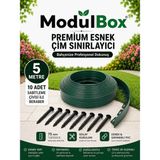 Modulbox Esnek Pvc Çim Ayırıcı, Bahçe Peyzaj Düzenleyici, ( 5 Metre Yeşil ) Çim Sınırlayıcı Esnek Plastik ,taş, Toprak Ayraç Bariyer Peyzaj Bordürü - Yeşil