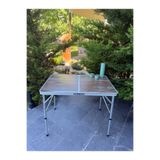 MODULBOX KATLANABİLİR KAMP MASASI, ALÜMİNYUM, 60X90 ÖLÇÜ, PİKNİK MASASI, AHŞAP RENK