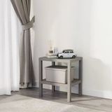 Modüler 2 Katlı Çok Amaçlı Plastik Raf - 38X50x29 Cm Banyo, Mutfak Ve Tezgah Üstü Organizeri - Aletsiz Kolay Kurulum (Gri)