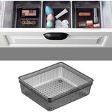 Modüler Çekmece Içi Düzenleyici - Banyo Makyaj Takı Organizer Ofis Düzenleyici 15,2 x 15,2 cm Antrasit