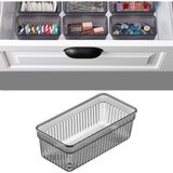 Modüler Çekmece Içi Düzenleyici - Banyo Makyaj Takı Organizer Ofis Düzenleyici 15,3 x 7,8 cm Antrasit
