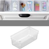 Modüler Çekmece Içi Düzenleyici - Banyo Makyaj Takı Organizer Ofis Düzenleyici 15,3 x 7,8 cm Şeffaf