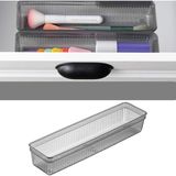 Modüler Çekmece Içi Düzenleyici - Banyo Makyaj Takı Organizer Ofis Düzenleyici 30,7 x 7,8 cm Antrasit