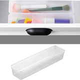 Modüler Çekmece Içi Düzenleyici - Banyo Makyaj Takı Organizer Ofis Düzenleyici 30,7 x 7,8 cm Şeffaf