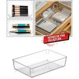 Modüler Çekmece Içi Düzenleyici, Makyaj Takı Düzenleyici - Ofis Masaüstü Organizer 22,5 X 15 Cm