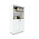 Modüler Dünyası Kapaklı Kitaplık Dosya Dolabı Beyaz - 80X38X153 (307767642) Beyaz