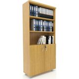 Modüler Dünyası Kapaklı Kitaplık Dosya Dolabı Teak - 80X38X188 Teak