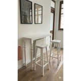 Modüler Ekipman %100 Masif Çam Ağacı Ahşap Bar Masası | Mutfak Adası, Kahve Köşesi, Yemek Masası, Oturma Odası - 130x40cm