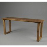 Modüler Ekipman %100 Masif Çam Ağacı Ahşap Bar Masası | Mutfak Adası, Kahve Köşesi, Yemek Masası, Oturma Odası - 140x60cm
