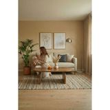 Modüler Ekipman %100 Masif Çam Ahşap Oval Orta Sehpa – El Işçiliği Modern Doğal Tasarım 120X50X40CM - Ceviz Tonları