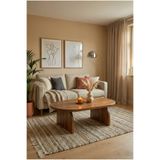 Modüler Ekipman %100 Masif Çam Ahşap Oval Orta Sehpa – El İşçiliği Modern Doğal Tasarım (Özel Ölçü Yapabiliriz)