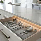 Modüler Organizer Set Mutfak Çekmece İçi Düzenleyici Çatal Kaşık Bıçak Organizeri Kristal (3'lü Set)