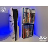 Modüler Oyun Konsolu Depolama Alanı, CD Stand Rafı, Ps5/ps4/xbox Uyumlu Oyun Kutusu (Cd) Organizer - Siyah - Beyaz