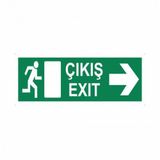 Modülerteknik Çıkış Exit Sağ 10x25 cm Uyarı Levhası