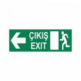 Modülerteknik Çıkış Exit Sol 10x25 cm Uyarı Levhası