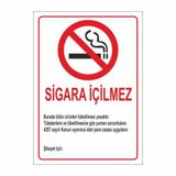 Modülerteknik Sigara İçmek Yasaktır 25x35 cm Uyarı Levhası