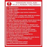 Modülerteknik Yangın Dolabı Kullanma Talimatı 25x35 cm Uyarı Levhası
