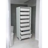 Modüleva 8 Çekmeceli Çok Amaçlı Sepetli Dolap / Oyuncak Kutusu / Organizer - Beyaz