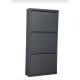 Moemi 3 Lü Metal Ayakkabılık - Beyaz - Antrasit
