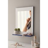 Moemi Dekor Duvar Aynası Lavabo Aynası Dekor Ayna Salon Aynası Koridor Aynası 60X45CM - Beyaz - Mavi - 60 x 45 cm