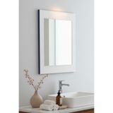 Moemi Düz Banyo Aynası Lavabo Aynası Dresuar , Koridor , Mutfak , Makyaj 60x45 Dik Ayna Beyaz-Mavi