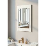Moemi Lavabo Aynası Banyo Aynası Duvar Aynası Beyaz Ayna Salon Aynası Dekor Ayna