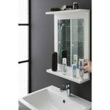 Moemi Raflı Banyo Aynası Beyaz Lavabo Aynası Wc , Dresuar , Koridor , Mutfak , Makyaj 60x45 Dik Ayna
