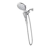 Moen 220C3 Verso Sekiz Fonksiyonlu 17,78 cm Çaplı Sprey Başlığı Standart, El Duşu, Krom