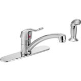 Moen 8707 Ticari M-Dura Yan Spreyli Tek Saplı Mutfak Bataryası, 1,5 Gpm, Krom - Renkli