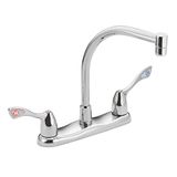 Moen 8799 Ticari İki Saplı M-Bition Mutfak Bataryası, Krom, 0.5