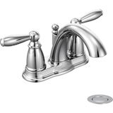 Moen Brantford 6610 Çift Kollu Banyo Bataryası, Krom, Sifon Dahil