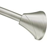 Moen Fırçalanmış Nikel 5 Ayak Ayarlanabilir Gerginlik Banyo Duşları Için Tek Kavisli Duş Perdesi Çub