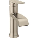 Moen Genta Lx Fırçalanmış Nikel Tek Saplı Tek Delikli Modern Banyo Lavabo Bataryası, Opsiyonel Döşem - Renkli