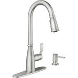Moen Nolia Tek Kolu Pull-Down Püskürtücü Mutfak Bataryası Refleks ve Powerboost Spot Dirençli Paslan - Renkli