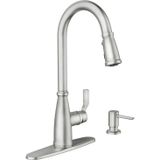 Moen Nolia Tek Kolu Pull-Down Püskürtücü Mutfak Bataryası Refleks Ve Powerboost Spot Dirençli Paslan