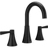 Moen Ronan Mat Siyah Iki Kulplu Yaygın Modern Banyo Bataryası, Vana Dahil, 84023BL - Renkli