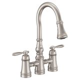 Moen S73204SRS Weymouth İki Saplı Açılır Köprü Mutfak Bataryası, Spot Dirençli Paslanmaz