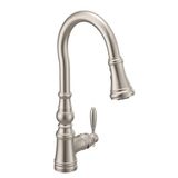 Moen Weymouth Spot Dirençli Paslanmaz Tek Kulplu Geleneksel Aşağı Çekmeli Mutfak Bataryası Power Boost ile, S73004SRS