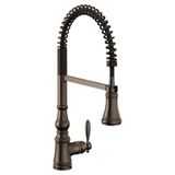 Moen Weymouth Yağla Pürüzlü Bronz Tek Saplı Yaylı Aşağı Çekmeli Mutfak Bataryası Power Boost'lu, S73104ORB