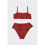 Moeva Kız Çocuk Kırmızı Bikini 7-8 Yaş