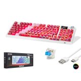 MOFAN MF1705R Kablosuz Mekanik Gaming Klavye RGB Blue Switch 95 Tuş - Kırmızı Beyaz