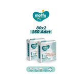 Moffy No:1 Yenidoğan 160 Adet Bebek Bezi