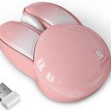 Mofii Wireless Mouse Renkli Tavşan Tasarım Kablosuz Sessiz Bilgisayar Notebook Laptop için Fare USB Nano Receiver Mouse Tak Çalıştır 9.2cm x 6cm (Pembe)