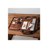 Moft Hakiki Deri 14\" Organizer Laptop Çantası Taba