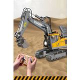 Mofy Baby Işıklı Sesli Full Fonksiyon Metal Hareketli Kepçe 2.4ghz Uzaktan Kumandalı 680° Rotasyon Excavator