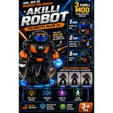 Mofy Baby Işıklı Sesli Pilli Hareketli Yürüyen Robot Oyuncak Pilli Robot