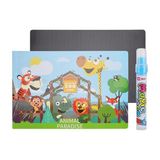 Mofy Baby Magic Water Sihirli Boyama Kitabı 3D Animasyonlu Özel Plaka ve Kalemli Hayvanlar Alemi - Yok